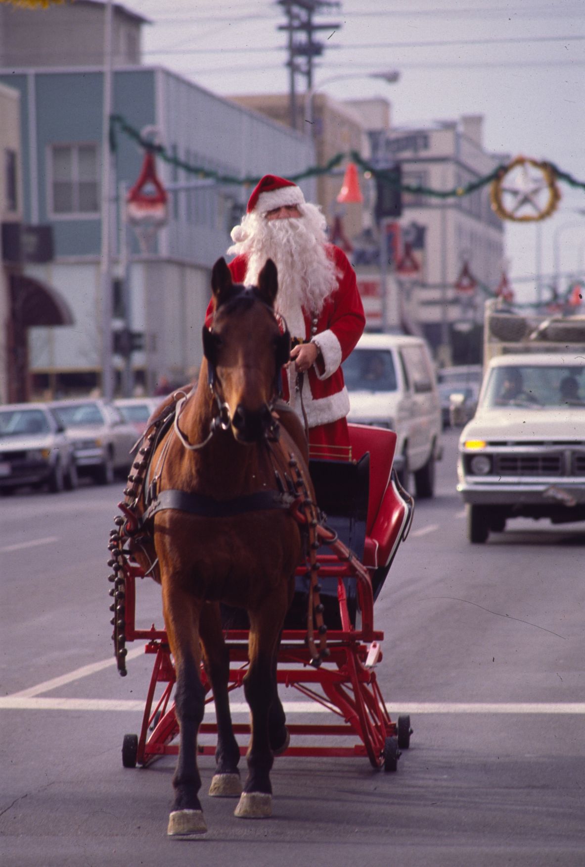 Santa in downtown Billings, 1984